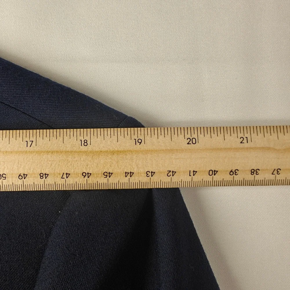 J.Crew Thompson University Blazer Navy Blue Wool Blend Gold Anchor Buttons 42R